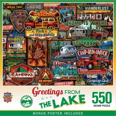 MasterPieces Greetings From Puzzles Collection - The Lake 550 Piece Jigsaw Puzzle