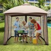 Costway 10x10 FT 2-Tier Patio Gazebo Canopy Netting Heavy-Duty Metal Easy-Setup Outdoor - 4 of 4