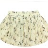 Women's Chiffon Pleated Midi Skirt - A-Line Skirt with Elastic Waist for Elegant Style Beige Floral - 4 of 4