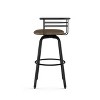 Amisco Turbo Upholstered Barstool Brown/Black: Industrial Style, Faux Leather, Steel Frame, 300 lbs Capacity - 3 of 4