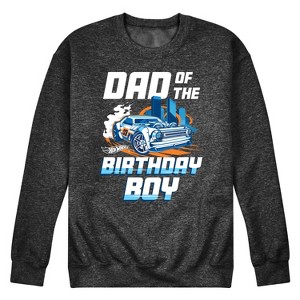 Men's - Hot Wheels - Dad Of Birthday Boy Graphic Fleece Sweatshirt - 1 of 4