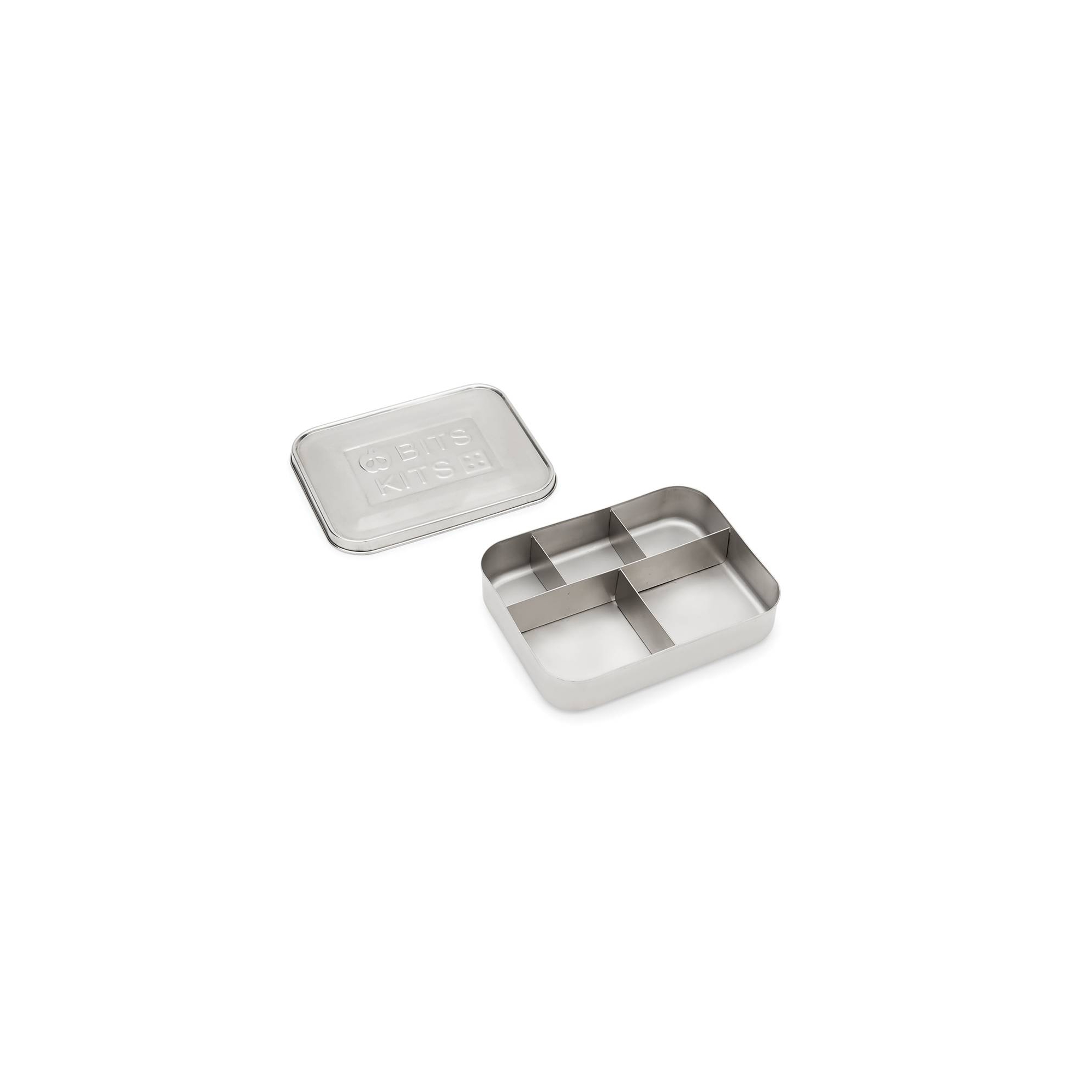 Fox Run 20803 Stainless Steel 5 Compartment Snack Container with Lid