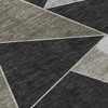 Coffee Charcoal And Gray Geometric Washable Indoor Outdoor Area Rug - 4 of 4