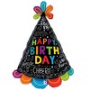 LoonBalloon 31 Inch Party Hat Birthday Balloon with 4 latex balloon- Festive & Fun - 2 of 3