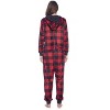 Ashford & Brooks Women's Mink Fleece Hooded One Piece Pajama Jumpsuit - 4 of 4