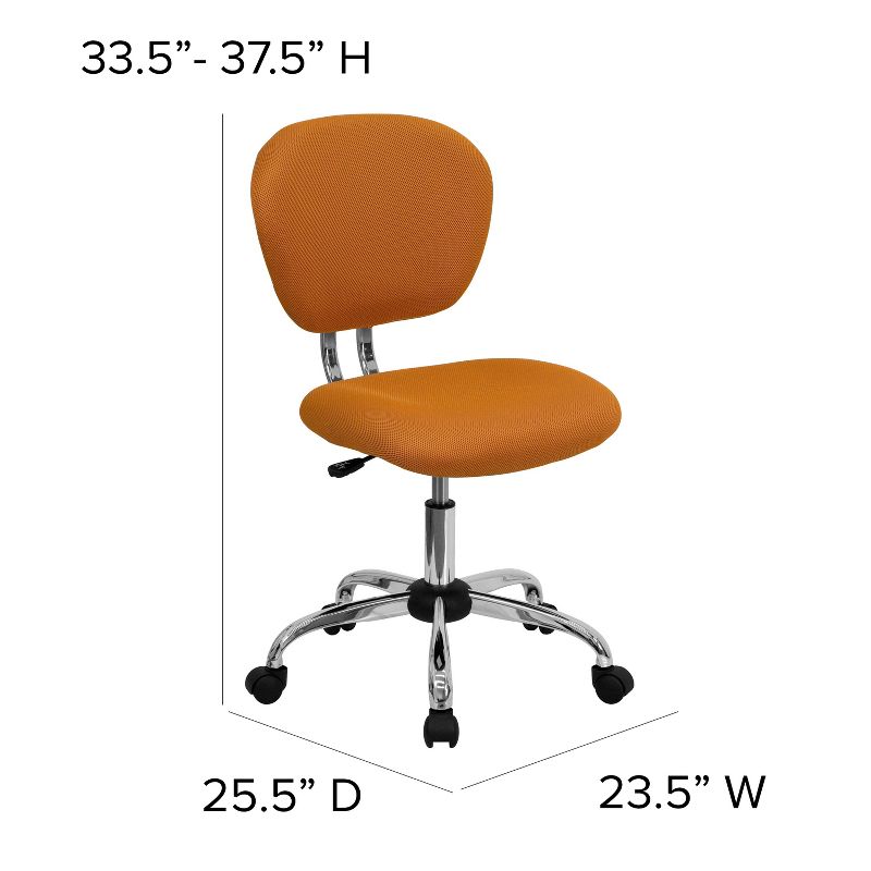 Emma and Oliver Mid-Back Mesh Padded Swivel Task Office Chair with Chrome Base, 5 of 12