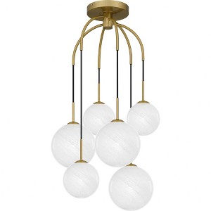 Quoizel Lighting 6 - Light Pendant in  Aged Brass - 1 of 4