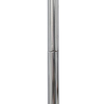Elegant 66" Arched Brushed Nickel Floor Lamp with White Fabric Shade