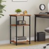 Sevobal Coffee Tables 3 Layer Adjustable Height Storage Shelf Bedside Table Freestanding for Living Room Bedroom Office, Brown, 17.4"*12"*31" - 2 of 4