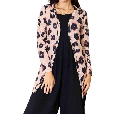 Women's Chic Button-up Cardigan With Print - Double Take