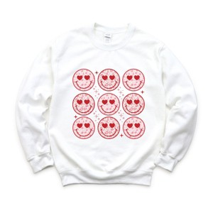 Simply Sage Market Nine Valentine Faces Sweatshirt - 1 of 4