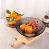 Metal Wire Woven Fruit Storage Bowl Basket for Kitchen, Large Black Mesh Fruit Stand, for Apple, Pineapple, Banana, Orange, Lemon, Pear (Black) - 3 of 4