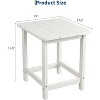 Outdoor HDPE Square Side Table - Adirondack Style Patio End Table for Pool, Beach - Weather Resistant & Easy Setup - 2 of 4