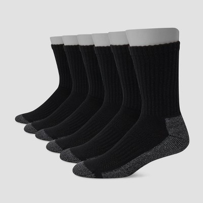 Hanes Men's Big & Tall Work Crew Socks 6pk - 12-14 : Target