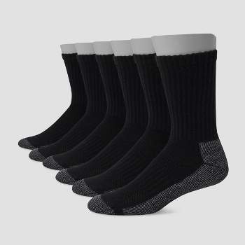 Hanes Men's Work Crew Socks 6pk - 6-12