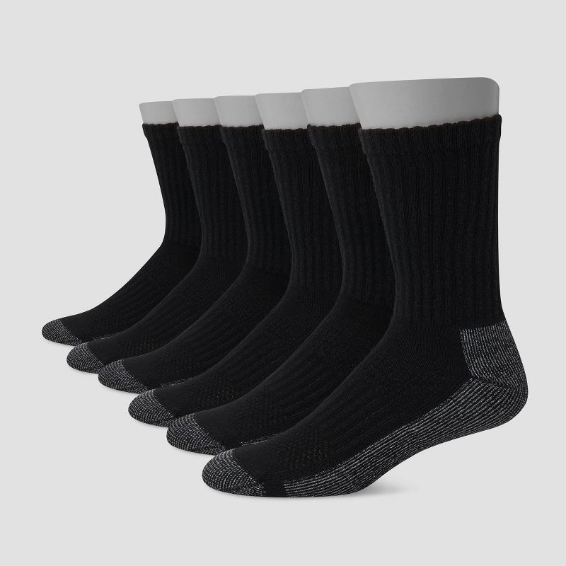 Hanes Men's Big & Tall Work Crew Socks 6pk - 12-14, 1 of 5