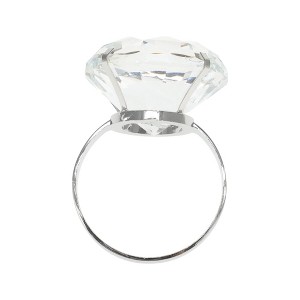 Unique Bargains Napkin Rings Faux Diamond Stainless Steel Plastic 1 Pc - 1 of 3