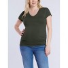 Women's V-Neck Side-Ruched Maternity Short Sleeve Tee | Motherhood Maternity - 4 of 4