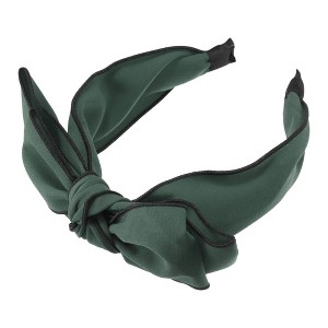 Unique Bargains Women's Double Layered Bow Knot Headband Hairband Accessories 2.6 Inch Wide 1Pc - 1 of 4