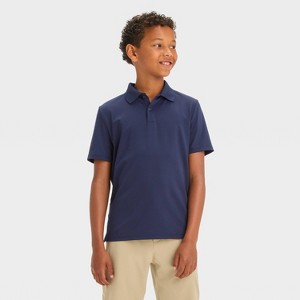 Boys' Textured Golf Polo Shirt - All In Motion™ - 1 of 3