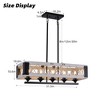 31.5" Industrial Farmhouse Chandelier with Metal Frame and Rope Detail, 5 Lights, Adjustable Height for Dining, Kitchen Island, Bar, or Lounge - 2 of 4