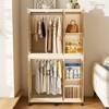 KTMBDW Portable Wardrobe Closet Storage Organizer for Clothes, Plastic Collapsible Closet Organizer with Transparent Door for Living Room Bedroom - 3 of 4