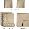 100% Cotton 400 Thread Count 4 Piece Sheet Set - Soft & Cozy Sateen Bed Sheets - CGK Linens - 3 of 4