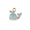 John Bead Sweet & Petite Small Simple Cute Charms Craft Embellishments Whale 14x13mm Light Blue 10 Pieces - 2 of 4