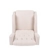 Modern Wingback Manual Recliner with Solid Wood Legs Accent Chair for bedroom living room-Christopher Knight Home - 3 of 4