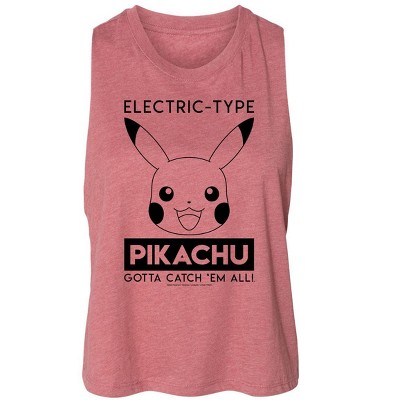 Women's Pokémon Electric Type Art Graphic Racerback Tank - Heather Mauve - Small