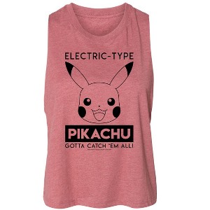 Women's Pokémon Electric Type Art Graphic Racerback Tank - Heather Mauve - Small - 1 of 3