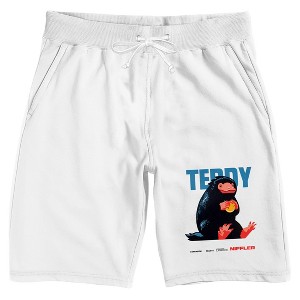 Fantastic Beasts: The Secrets of Dumbledore Teddy the Niffler Men's White Lounge Shorts - 1 of 2