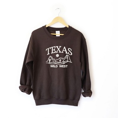 Simply Sage Market Women's Graphic Sweatshirt Embroidered Texas Wild West