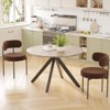 FONTOI End Tables, 47" Round Wooden Side Table with Non-slip Foot Pads, Couch Side Table for Bedroom Living Room, Brown, 47.2"*29.5"*47.2" - 2 of 4