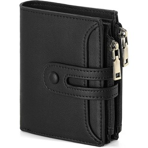 Clotth Small Wallet for Women,Bifold RFID Blocking Credit Card Case Purse with Zipper Pocket – Compact Design for Daily Use,Travel - 1 of 4