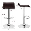 Tangkula 2-Piece Pub Swivel Barstool Height Adjustable Square Pub Chairs with Footrest - image 3 of 4