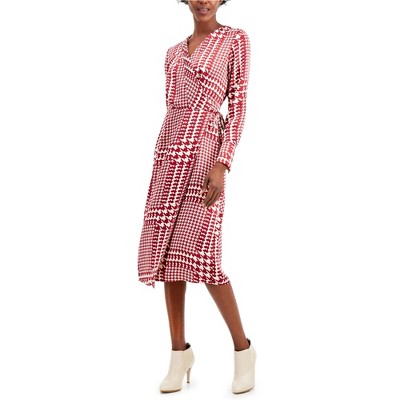 Alfani Womens Faux Wrap Midi Dress