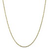 Black Bow Jewelry 1.8mm 10k Yellow Gold Diamond Cut Hollow Rope Chain Necklace - 3 of 4