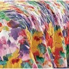 Home Mart Goods 3 Piece Floral Abstract Purple Yellow Reversible Quilt Coverlet Bedspread Bedding Set - King Size - 4 of 4