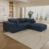 Dewdrop Blue&White Cloud Sofa, Corduroy Fabric Deep Seat Couch with Removable Cushion, No Assembly Needed - 3 of 4