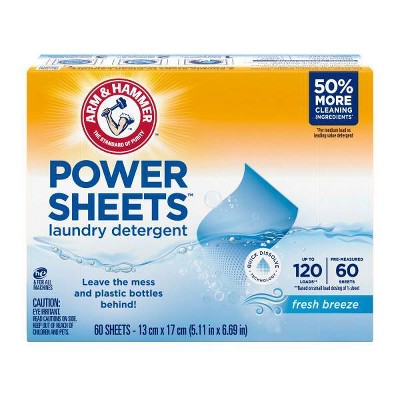 Arm & Hammer Laundry Detergent Sheets - Fresh Breeze - 60ct