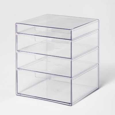 4 Drawer Stackable Countertop Organizer Clear - Brightroom™