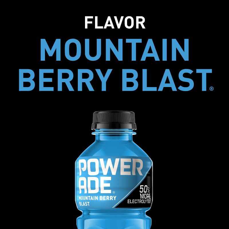 POWERADE Mountain Berry Blast Sports Drink - 8pk/20 fl oz Bottles, 3 of 9