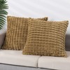 Unique Bargains Checkered Faux Fur Plush Fuzzy Soft Cozy Throw Pillow Covers 4 Pcs - 2 of 4