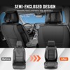 VEVOR Seat Covers, Universal Car Seat Covers Front Seats, 2pcs Faux Leather Seat Cover, Semi-enclosed Design, Detachable Headrest - 4 of 4