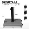Crestlive Products Patio Umbrella Base 40lbs Umbrella Stand with Wheels Heavy Duty Concrete Stand - 2 of 4