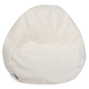 Majestic Home Goods Small Bean Bag Cream - 1 of 4
