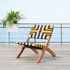 Lounge Chair Multicolor – 29.1"H Solid Acacia Wood Frame with Synthetic Rattan Weave, Modern Outdoor Seating By Zuo Modern - 2 of 4