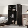 FUFU&GAGA Antique Farmhouse Freestanding Wardrobe,Bedroom Storage Cabinet with Hidden Compartment & Divided Storage - 3 of 4