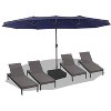 GustoWave Outdoor 15FT Double-Sided Patio Umbrella with Base - 4 of 4